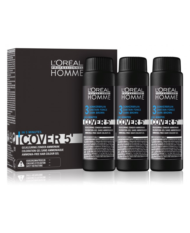 L'Oreal Professionnel Homme Cover 5' Νο4 BROWN 3X50ML